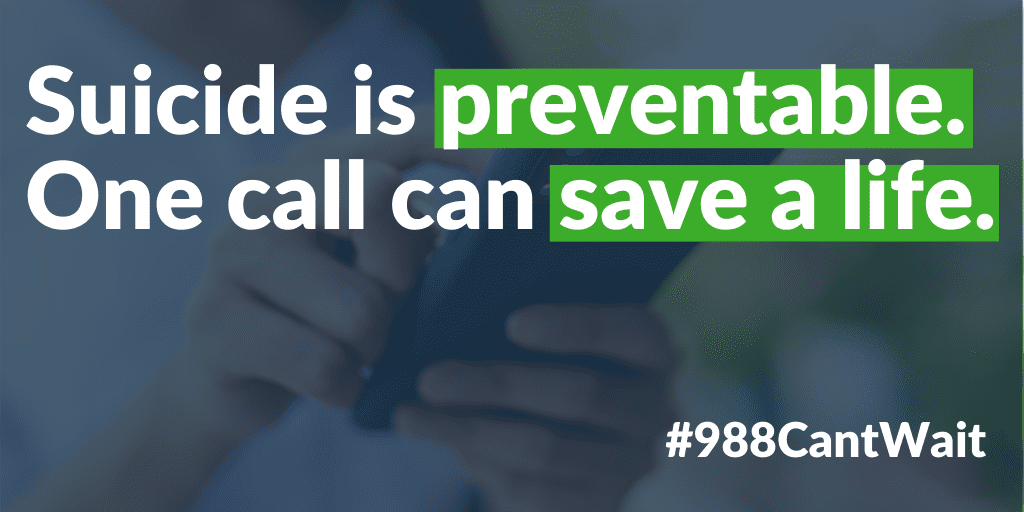 Suicide is preventable. One call can save a life.