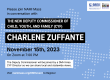 Text reads "Please join NAMI Mass in conversation with the new Deputy Commissioner of Child, Youth, and Family (CYF) Charlene Zuffante" "November 15th, 2023 on Zoom at 7:00PM" "The Deputy Commissioner will be joined by a DMH Area CYF Director so we can share local and statewide views." "Visit namimass.org/DMHevent to Register"