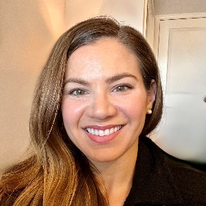 Annie smiling at the camera